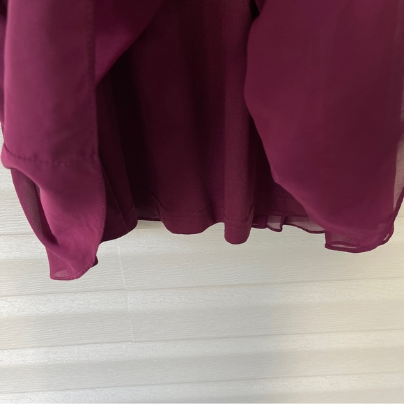 Lulus Angel in Disguise Burgundy Lace Skater Cocktail Dress Size M - Picture 5 of 12